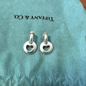 Tiffany & Co. 1999 Heart Cutout silver earrings